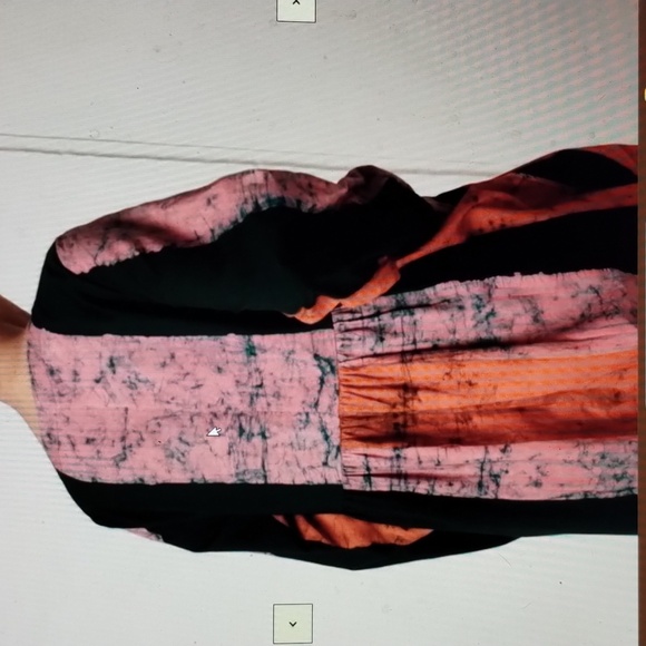 Osei Duro Marian Dress In Carmine Hand Dyed Batiked In Ghana Brand New S - Picture 3 of 10